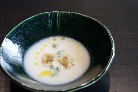 Ajo blanco～にんにく・湯葉・チョリソ～